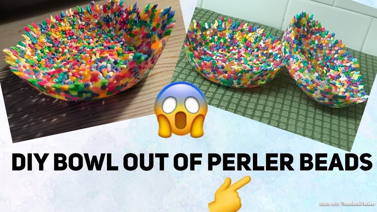 DIY bowl out of perler beads!!