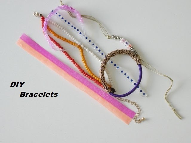 DIY Bracelets Out Of Hot Glue Gun And Beads - So Easy - Day 1 of 5- Day Bracelets DIYs