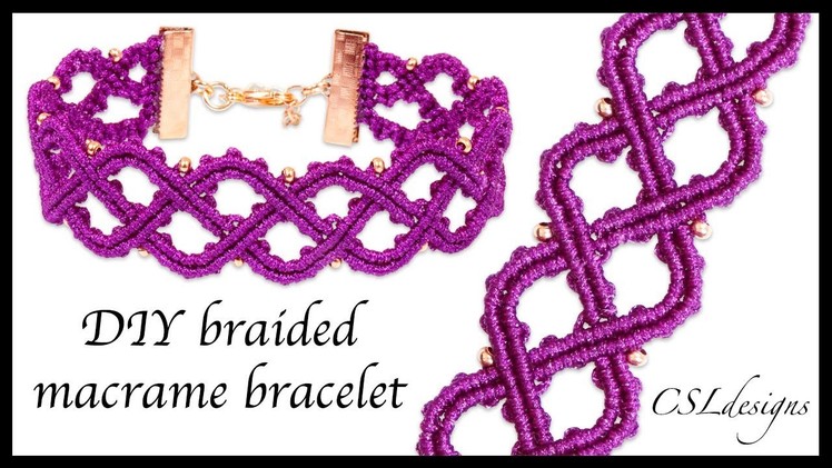 DIY braided macrame bracelet