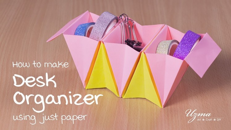 DIY Desk Organizer (Accordion box)  | Simple & Easy to make | Origami Paper Craft