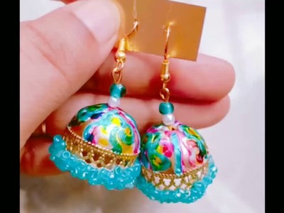 DIY earrings -new ways to decorate  colourful jhumka