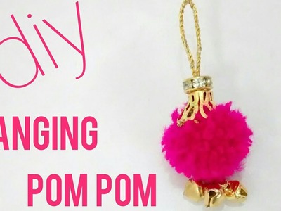 DIY easy : Decorative pom pom Hanging RAKHI. for Dress with Golden Touch (HD video)