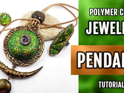 DIY ! ETHNIC JEWELRY Set making with Round Pendant with Lisa Pavelka FOILS. HOW to Make!