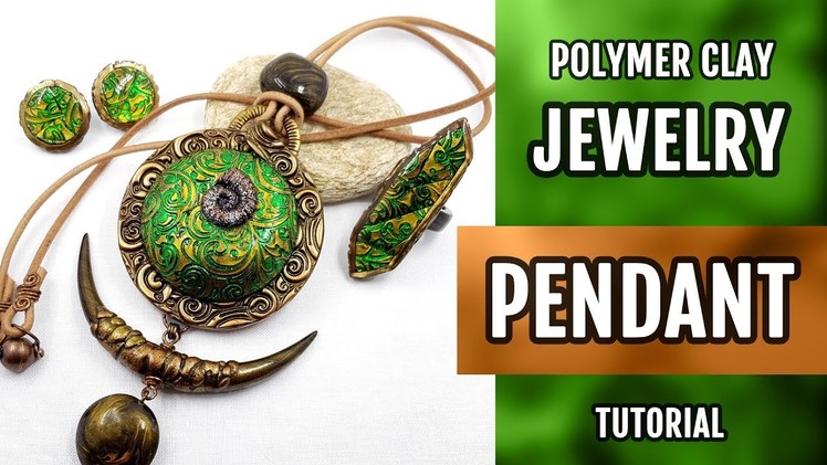 DIY ! ETHNIC JEWELRY Set making with Round Pendant with Lisa Pavelka FOILS. HOW to Make!