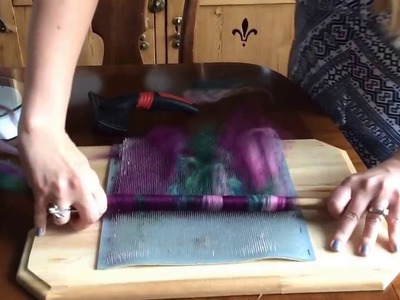 DIY fiber blending board and rolags