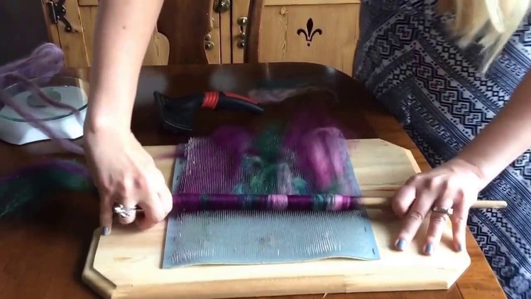 DIY fiber blending board and rolags