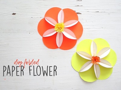 DIY Folded Paper Flower
