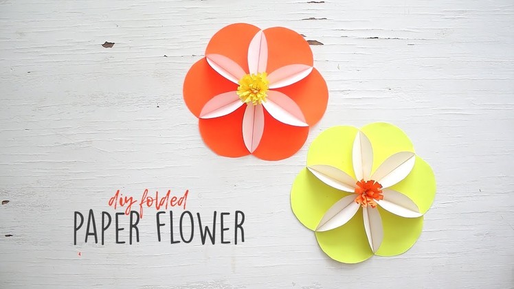DIY Folded Paper Flower