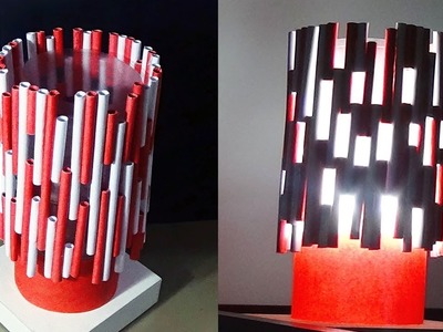 DIY Home decor - Lamp.Light Shade With Paper Rolls  |