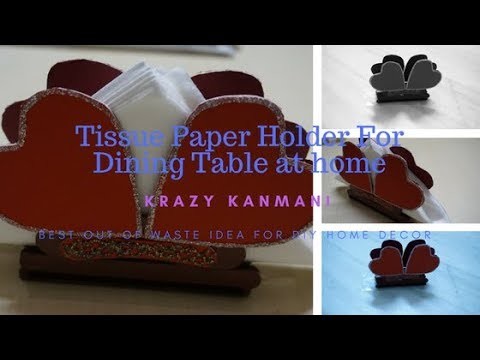Diy How To Make Napkins And Tissue Paper Holder For Dining Table With Ice Cream Sticks - Diy Tissue Paper Holder For Dining Table