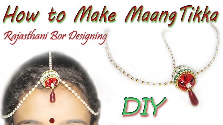 DIY: maang tikka Silk Thread Maang Tikka  making at home| HEADCHAIN| Bridal Borla |Art With Creation