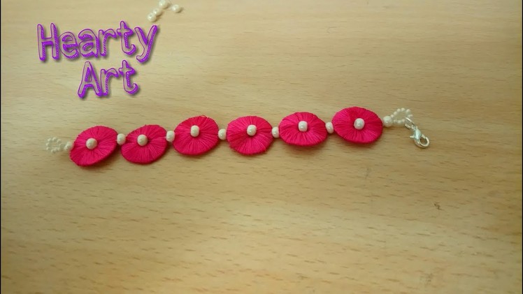 DIY:Make Bracelet from Silk Thread and beads
