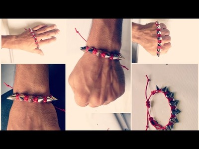 DIY | men's bracelet ???? How to make bullet beaded Adjustable Bracelet | Cord knot bracelet
