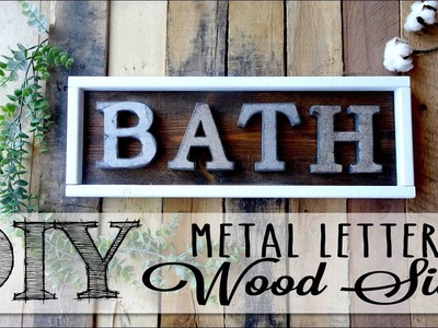 DIY Metal Letters Wood Sign