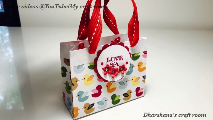 DIY Mini paper gift bag. Easy treat bag. Favour boxes