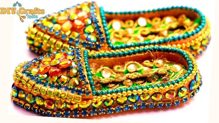 DIY Miniature Sandals for Bal Gopal | Chappalls | Janmashtami | DIYCrafts India #60