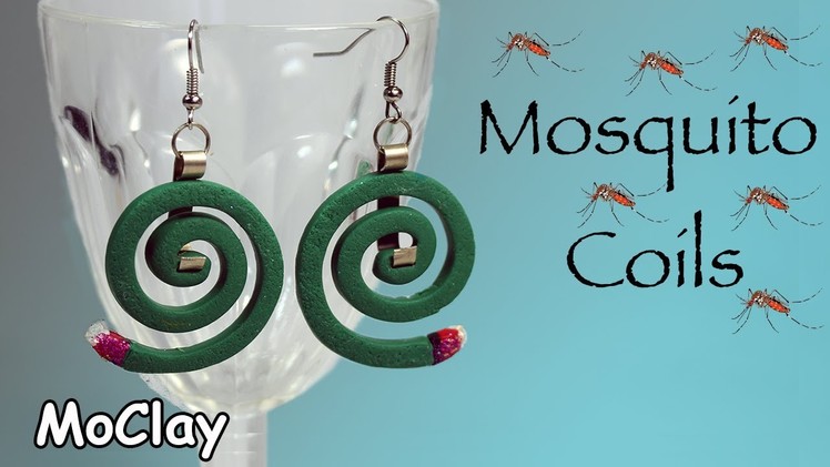 DIY Mosquito Coils earrings. Polymer clay Summer jewelry :-)