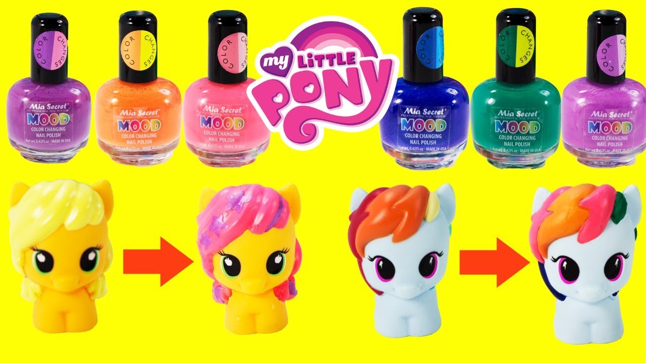 DIY MY LITTLE PONY Color Changing MAKEOVER Mood NAIL POLISH Toys With 