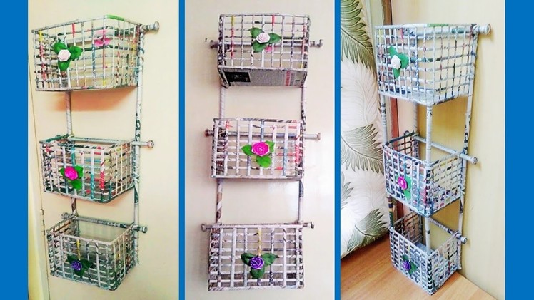 DIY  Newspaper wall mount rack | Newspaper organizer