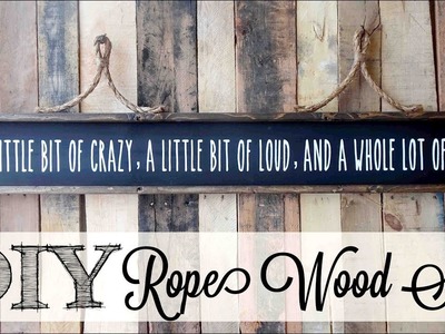 DIY Rope Wood Sign
