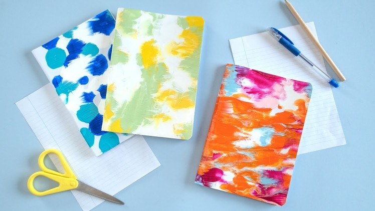DIY Symmetrical Painting Back to School Notebooks | Curly Made