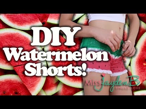 DIY Watermelon Shorts! Perfect Summer Arts and Crafts!