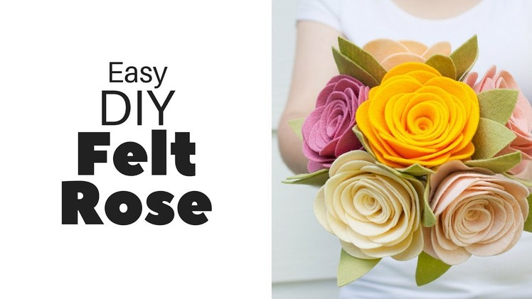 Easy DIY Felt Rose Flower