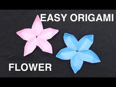 Easy Origami Flower for Beginners | Origami Sakura Flower | Easy Origami Paper Crafts DIY Tutorial