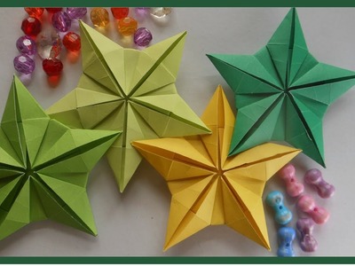 Easy origami star flower instruction for beginners|DIY Paper Crafts|Paper star flower|DIY wall decor