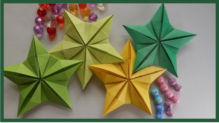 Easy origami star flower instruction for beginners|DIY Paper Crafts|Paper star flower|DIY wall decor