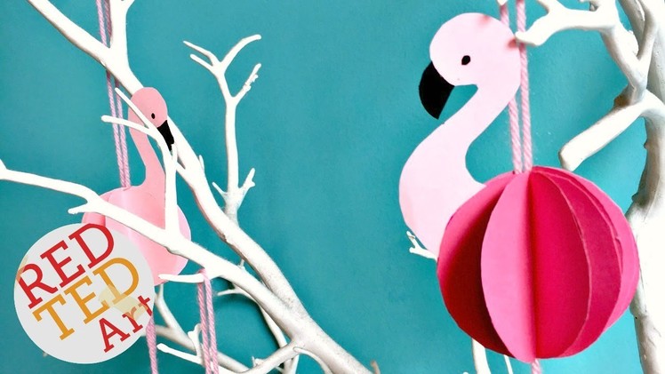 Easy Paper Flamingo DIY   Summer Room Decor DIY   Party Decor Ideas