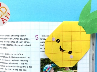 Easy Pineapple Bookmark Corner DIY - Kawaii Paper Bookmark Ideas