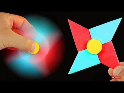 Hacer un Origami Fidget Spinner - How To Make A Paper Fidget Spinner WITHOUT BEARINGS