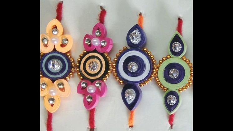Handmade Quilled Rakhi's.Colourful Paper Rakhi's By Girija Arts & Crafts