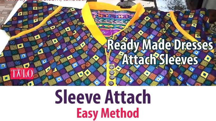 How to attach sleeves in ready made dresses churidar kameez (DIY) Easy Method