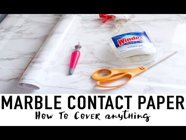 HOW TO COVER ANYTHING WITH MARBLE CONTACT PAPER | DIY