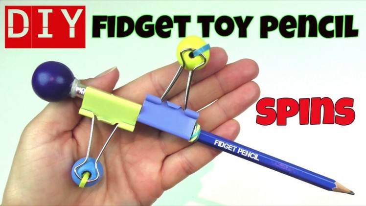 HOW TO MAKE A FIDGET SPINNER TOY PENCIL- DIY FIDGET TOYS - OLD SCHOOL TOYS - COOL DIY FIDGET PENCILS