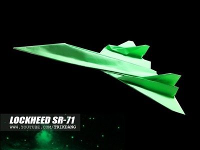 How to make a Paper Jet Fighter - Cool Paper Airplane | SR-71