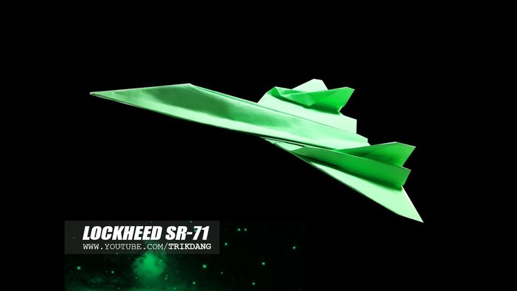 How to make a Paper Jet Fighter - Cool Paper Airplane | SR-71