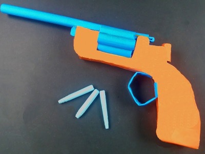 How to make a Paper Revolver that Shoots Paper Bullet with Trigger