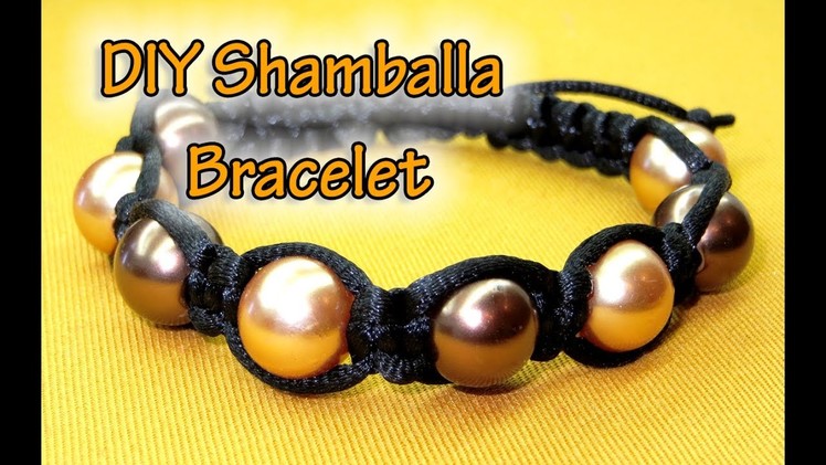 How To Make a Simple Macrame Beaded Bracelet - DIY Shamballa Bracelet - Macrame Projects