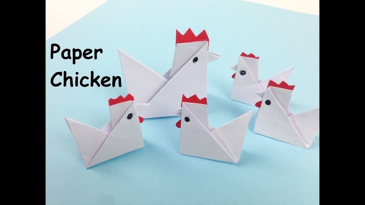 How to Make a Simple Paper Chicken - Easy Tutorials | DIY Fold Yourself a Chicken - Crafts for Kids
