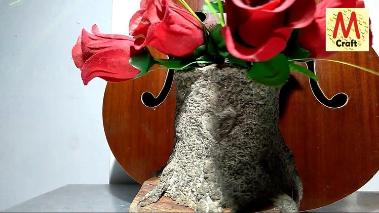 How to make beautiful flower vase for room decoration