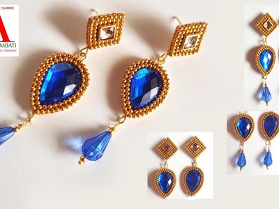 How to make Designer Earrings || making of paper jewellery Earrings  || DIY