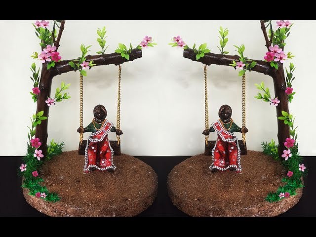 How to Make DIY Clay Doll And Swing | Easy Clay Sculpting Tutorial | DIY Home Decoration Ideas I