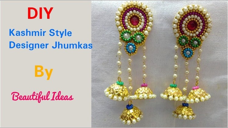 How to Make Jhumkas at Home.DIY.Trend.Earrings.Beginers.Latest Jhumkas. Double. +earring(earring)