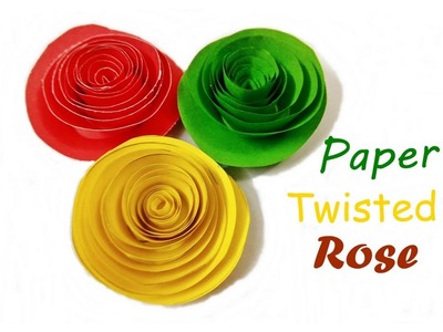 How to make- Paper Quilling Rose. Twisted Rose. Rolled Paper Roses || Paper Decorations