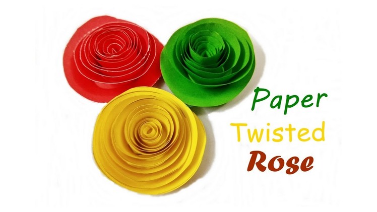 How to make- Paper Quilling Rose. Twisted Rose. Rolled Paper Roses || Paper Decorations