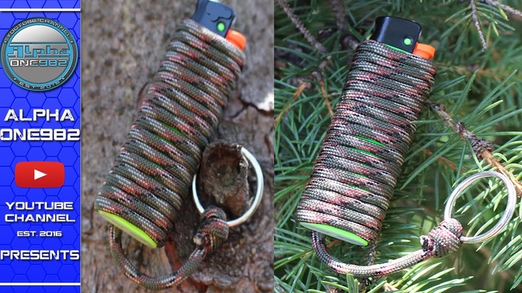 How To Make Paracord Lighter Holder Fast and Easy - Wrap Quick Release Keyfob DIY
