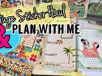 HUGE Planner Sticker Haul & Sumer plan with me + DIY Journal Card  | I'm A Cool Mom